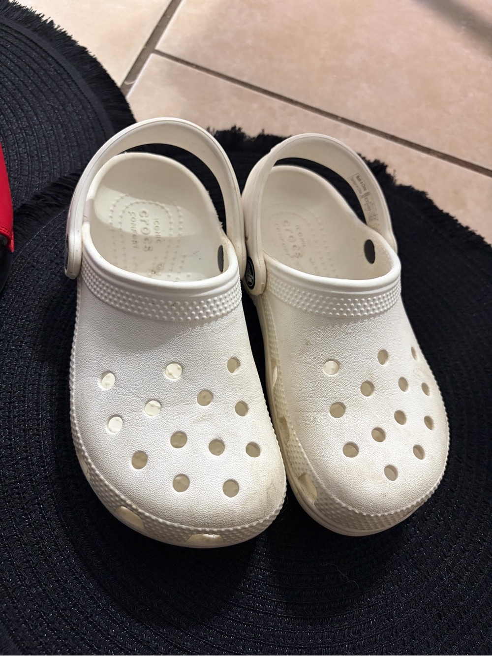 CROCS Kids White Classic Clog Sandals